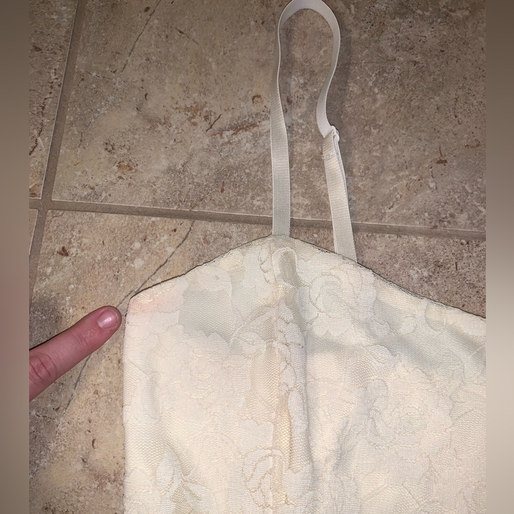 🤍Forever 21 Romantic Lace Floral Mini Dress - Cream/Off White - Size Medium - Picture 11 of 12